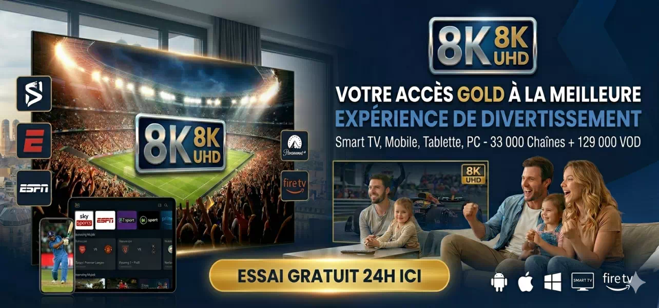francais Iptv vip playlist gold meilleur abonnement tv sans cable GOLD À LA MEILLEURE EXPÉRIENCE DE DIVERTISSEMENT vod films et series